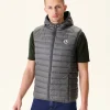 Clearance Anthracite Pat Hooded Sleeveless Down Jacket Men Down Jackets And Jackets