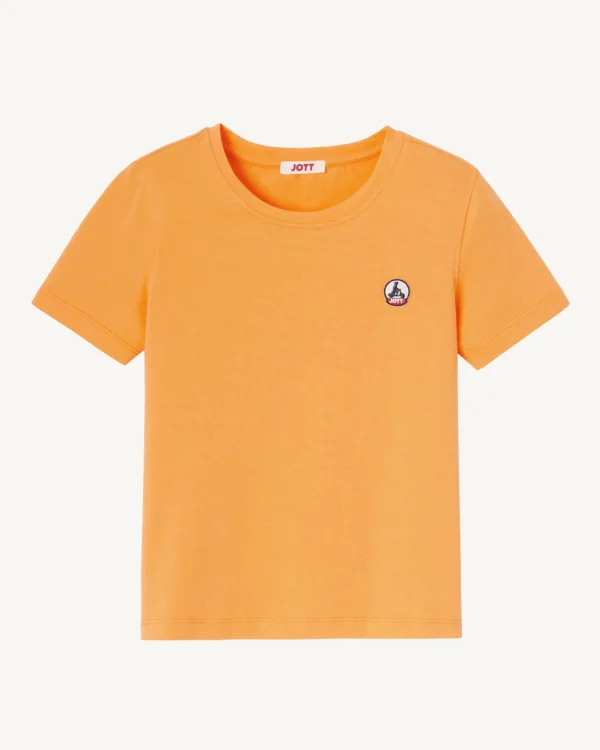 Sale Apricot Round Neck Cotton T-Shirt For Children Rio Kids Clothes