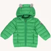 Outlet Baby'S Hooded Down Jacket Mael Green Kids Babe