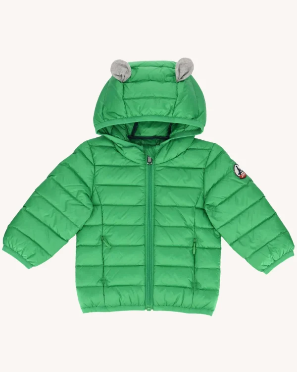 Outlet Baby'S Hooded Down Jacket Mael Green Kids Babe