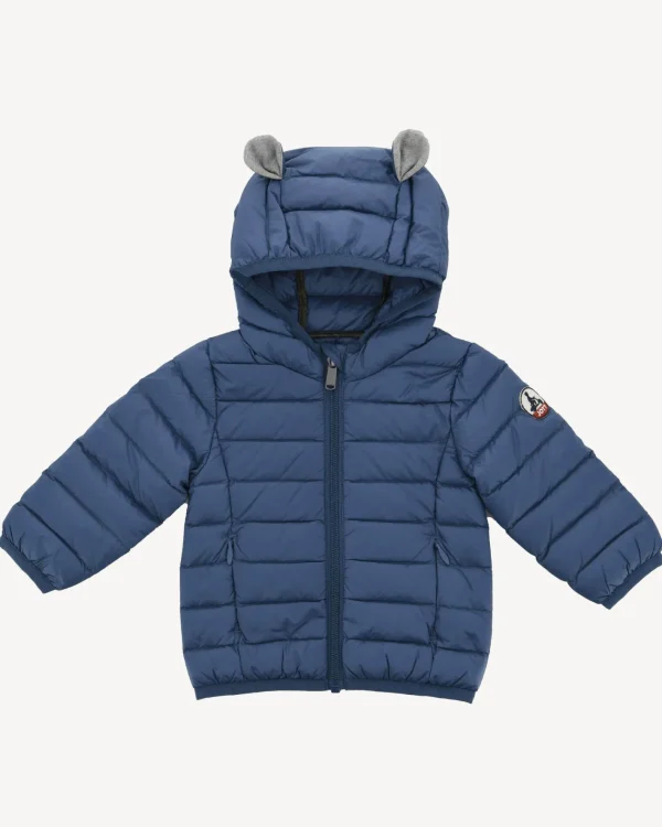 Hot Baby'S Hooded Down Jacket Denim Blue Mael Kids Babe