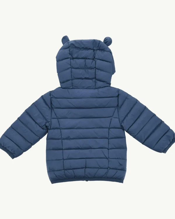 Hot Baby'S Hooded Down Jacket Denim Blue Mael Kids Babe