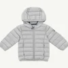 Shop Baby'S Hooded Padded Jacket Light Gray Camille Kids Babe