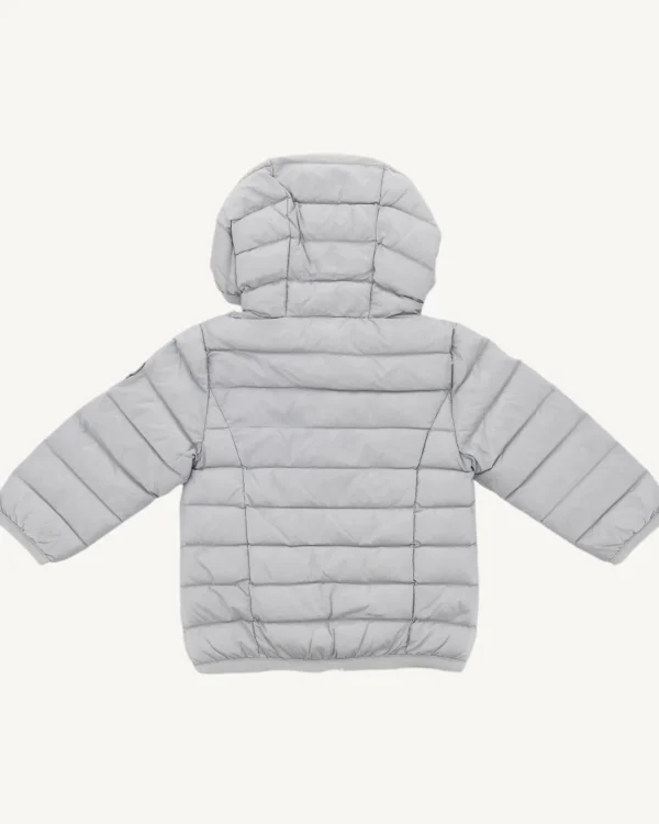 Shop Baby'S Hooded Padded Jacket Light Gray Camille Kids Babe