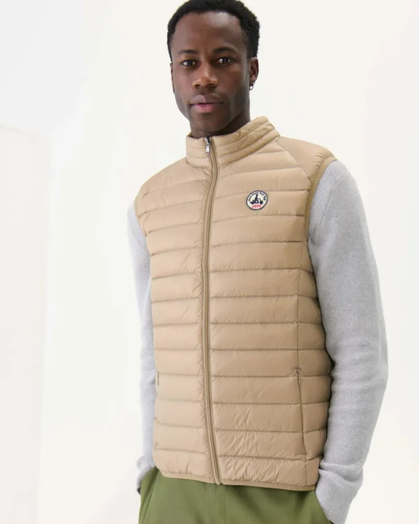 Best Beige Tom Sleeveless Padded Jacket Men Down Jackets And Jackets