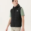 Sale Black Pat Sleeveless Hooded Down Jacket Men Down Jackets And Jackets