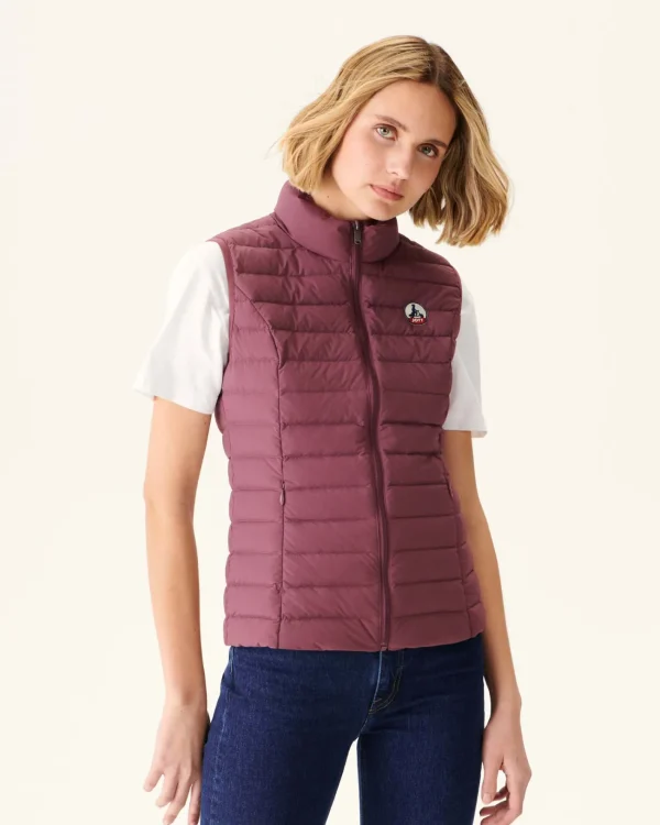 Cheap Bordeaux Grenada Stretch Sleeveless Puffer Jacket Women Down Jackets & Jackets