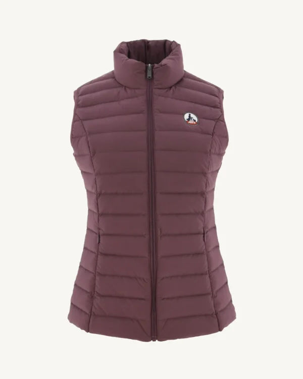 Cheap Bordeaux Grenada Stretch Sleeveless Puffer Jacket Women Down Jackets & Jackets