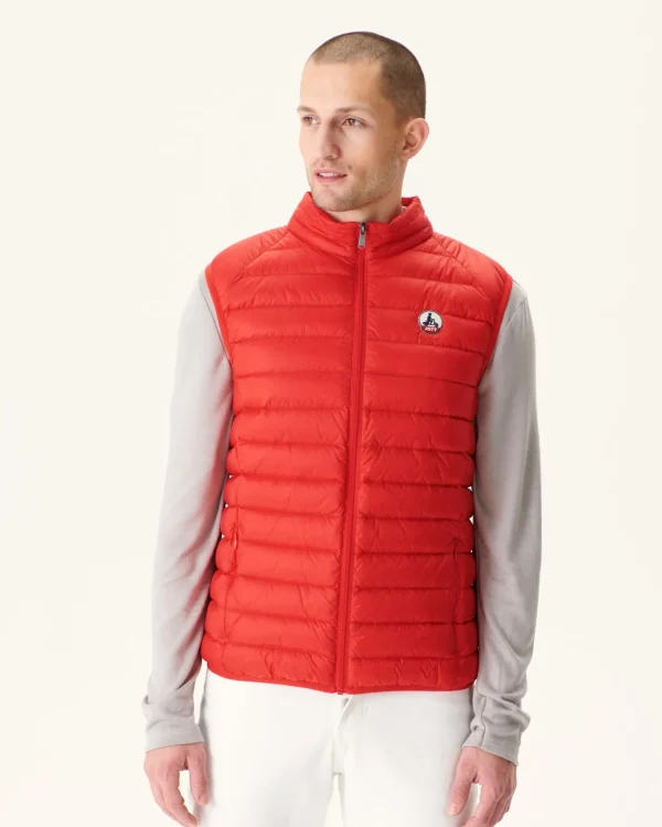 Sale Bright Red Sleeveless Down Jacket Tom Men Down Jackets And Jackets