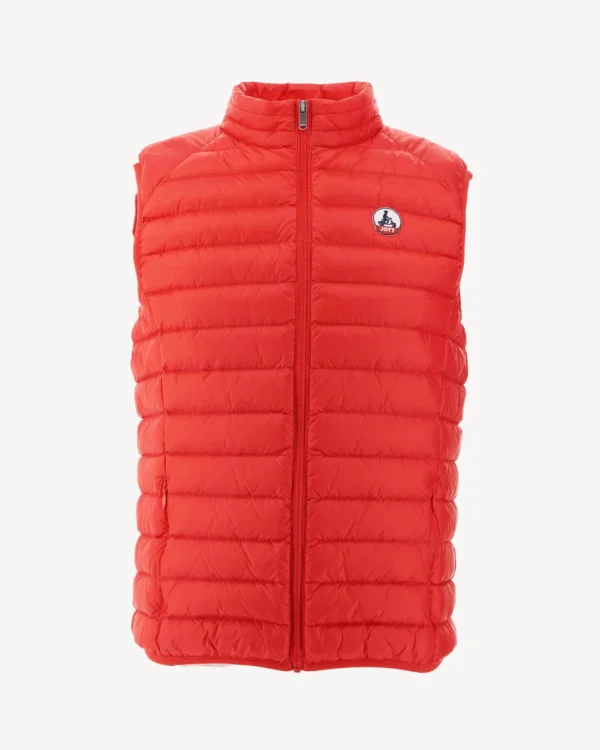 Sale Bright Red Sleeveless Down Jacket Tom Men Down Jackets And Jackets