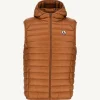 Discount Caramel Pat Hooded Gilet Men Down Jackets And Jackets