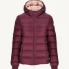 Clearance Celine Eggplant Aubergine Hooded Puffer Jacket Women Down Jackets & Jackets