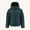 Cheap Children'S Hooded Down Jacket Grand Cold Dark Green Gold Kids Down Jackets