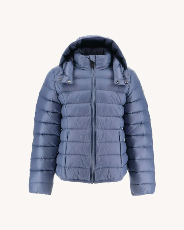 Fashion Children'S Hooded Down Jacket Grand Froid Washed Blue Gold Kids Down Jackets