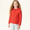 Store Children'S Light Hooded Down Jacket Bright Red Carla Kids Down Jackets