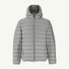 Online Children'S Lightweight Hooded Down Jacket Light Gray Hugo Kids Down Jackets