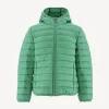 Online Children'S Lightweight Hooded Puffer Jacket Green Hugo Kids Down Jackets