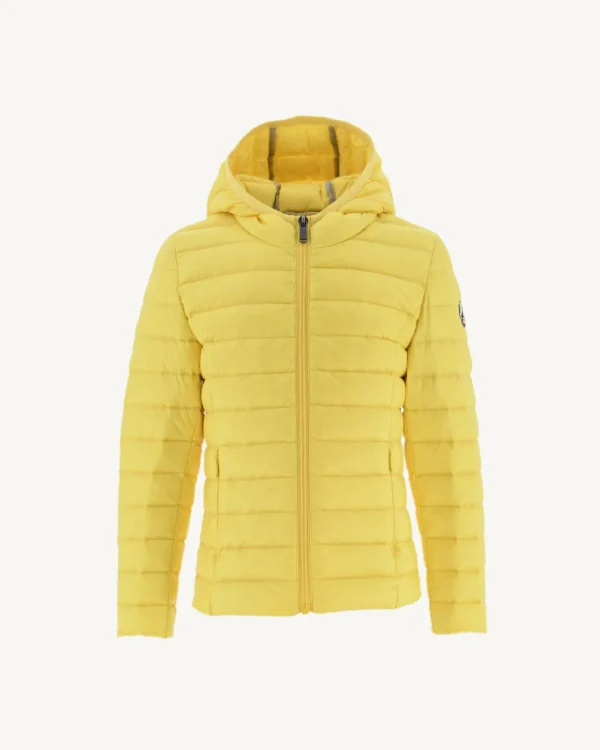 Cheap Children'S Lightweight Hooded Down Jacket Light Yellow Carla Kids Down Jackets