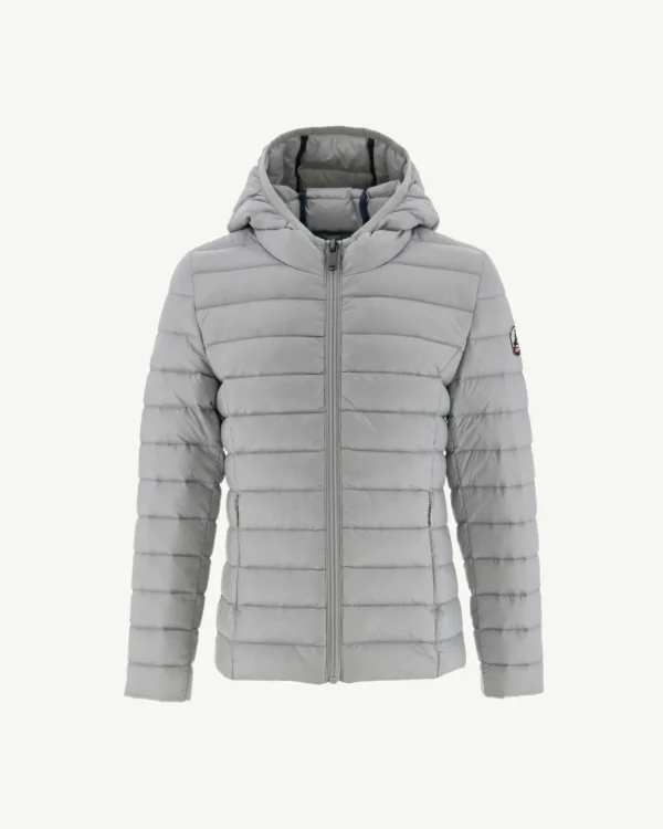 Fashion Children'S Lightweight Hooded Down Jacket Light Gray Carla Kids Down Jackets