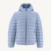 New Children'S Lightweight Hooded Down Jacket Light Blue Hugo Kids Down Jackets