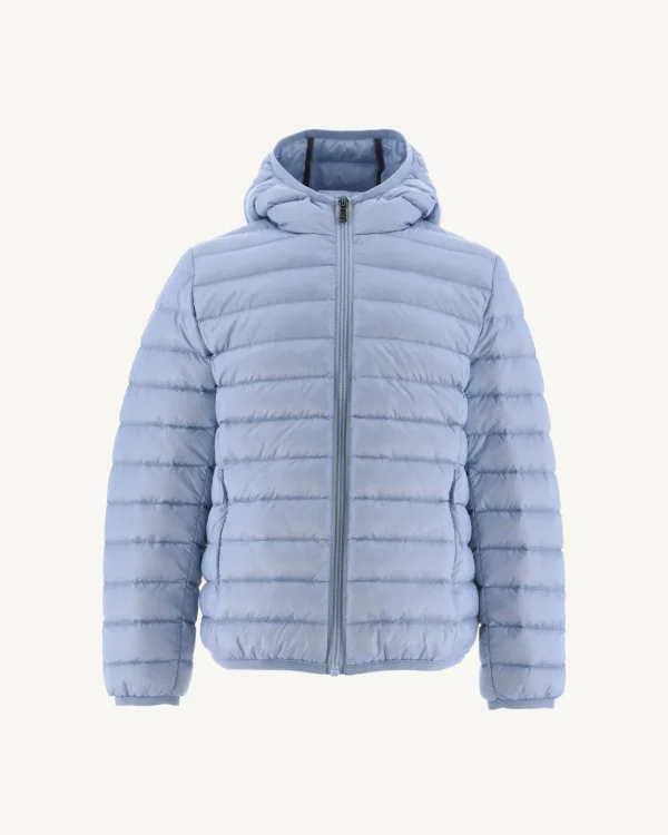 New Children'S Lightweight Hooded Down Jacket Light Blue Hugo Kids Down Jackets