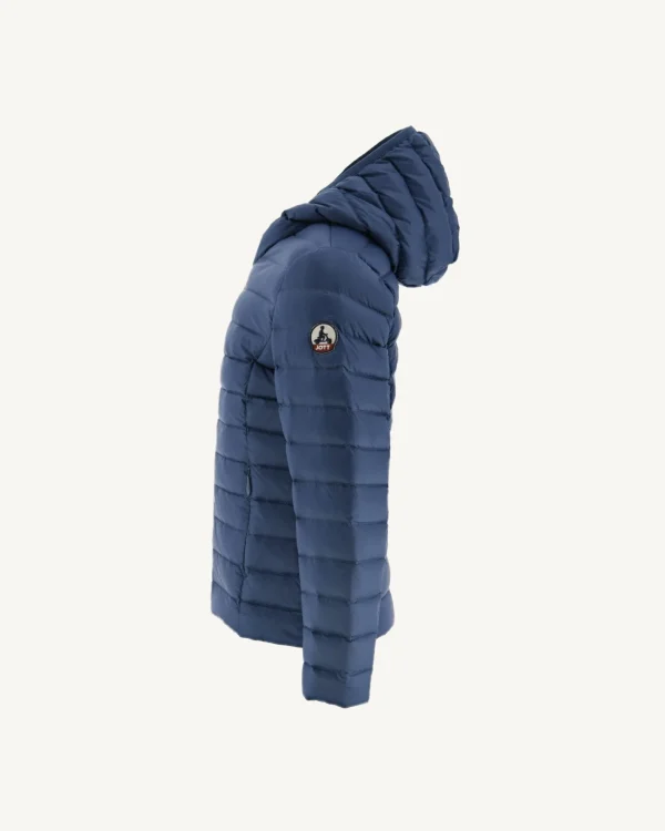 Sale Children'S Lightweight Hooded Down Jacket Carla Jeans Blue Kids Down Jackets