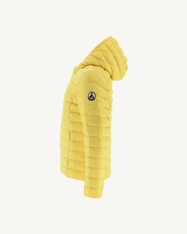 Cheap Children'S Lightweight Hooded Down Jacket Light Yellow Carla Kids Down Jackets