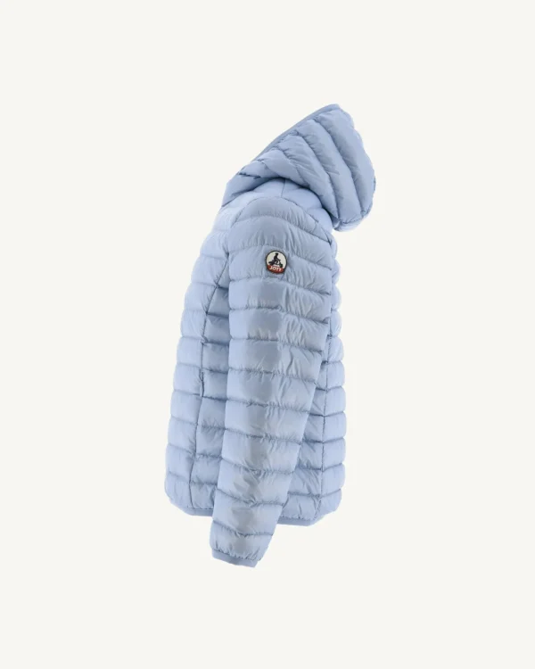 New Children'S Lightweight Hooded Down Jacket Light Blue Hugo Kids Down Jackets