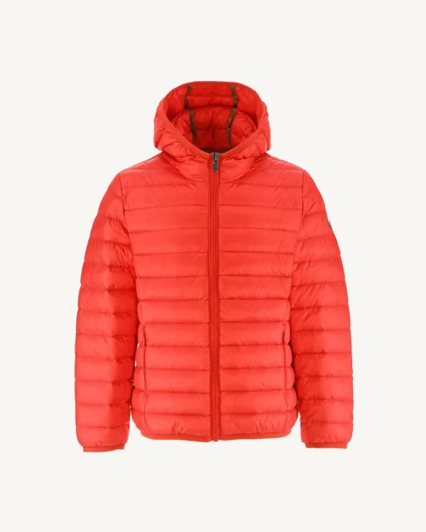 Clearance Children'S Lightweight Hooded Down Jacket Bright Red Hugo Kids Down Jackets