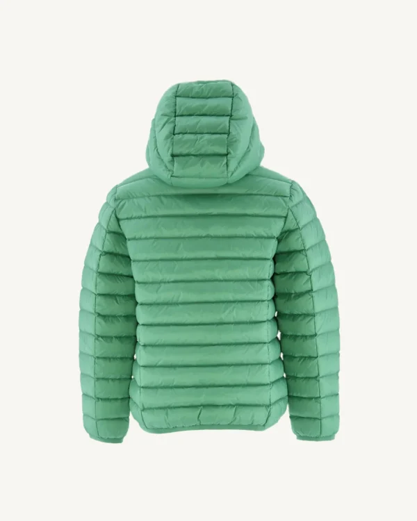 Online Children'S Lightweight Hooded Puffer Jacket Green Hugo Kids Down Jackets