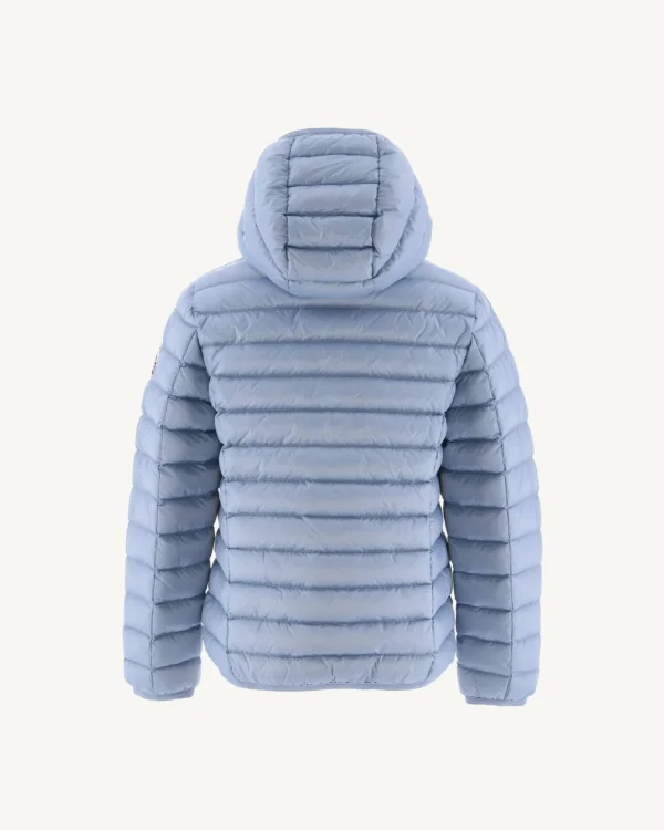 New Children'S Lightweight Hooded Down Jacket Light Blue Hugo Kids Down Jackets