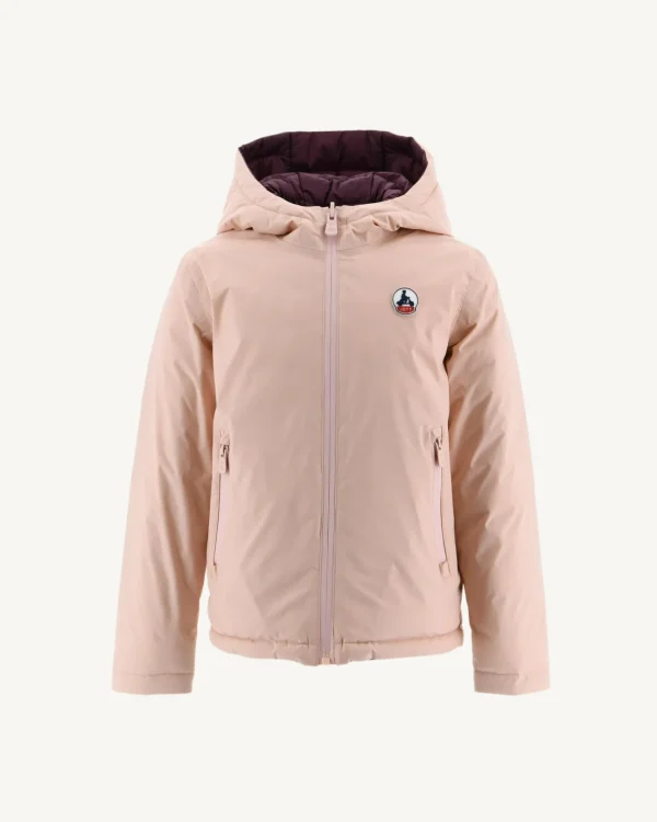 Flash Sale Children'S Reversible Hooded Down Jacket Pale Pink/Aubergine Zurich Kids Down Jackets