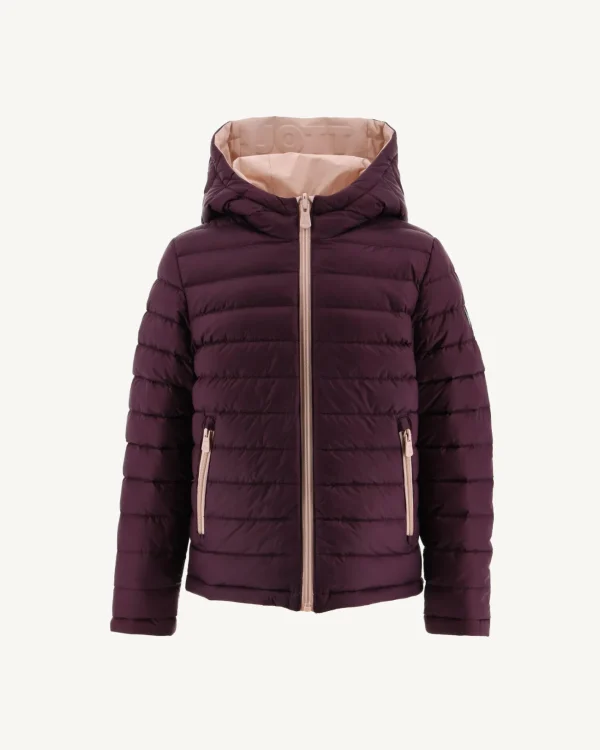 Flash Sale Children'S Reversible Hooded Down Jacket Pale Pink/Aubergine Zurich Kids Down Jackets