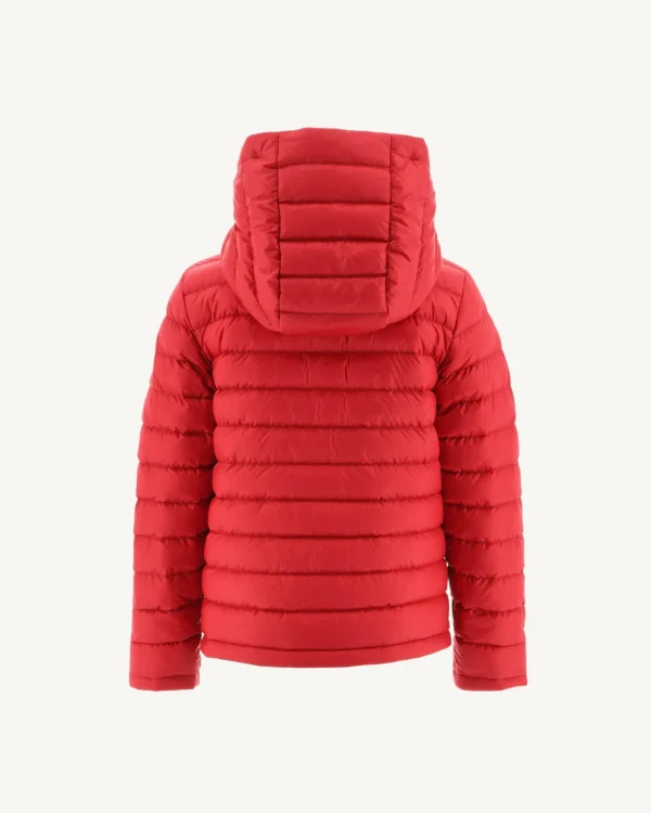 Best Children'S Reversible Hooded Down Jacket Navy/Red Zurich Kids Down Jackets