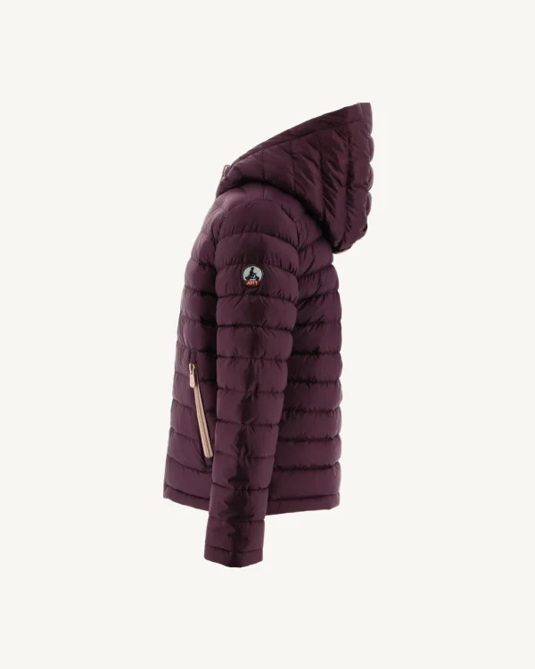 Flash Sale Children'S Reversible Hooded Down Jacket Pale Pink/Aubergine Zurich Kids Down Jackets