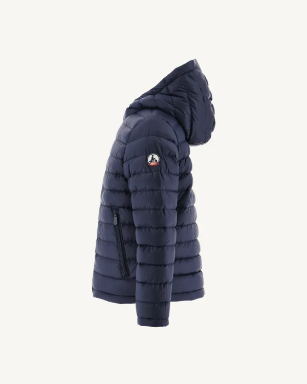 Outlet Children'S Reversible Hooded Down Jacket Navy Zurich Kids Down Jackets