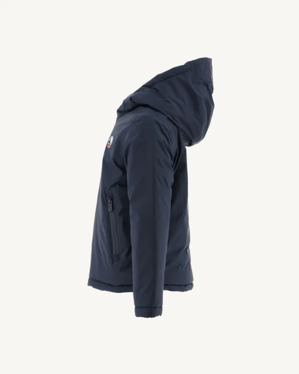 Outlet Children'S Reversible Hooded Down Jacket Navy Zurich Kids Down Jackets