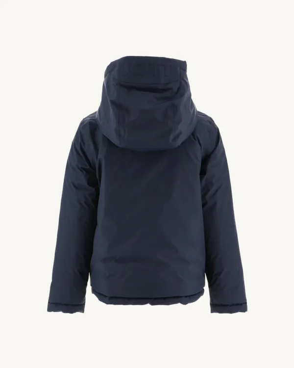 Outlet Children'S Reversible Hooded Down Jacket Navy Zurich Kids Down Jackets