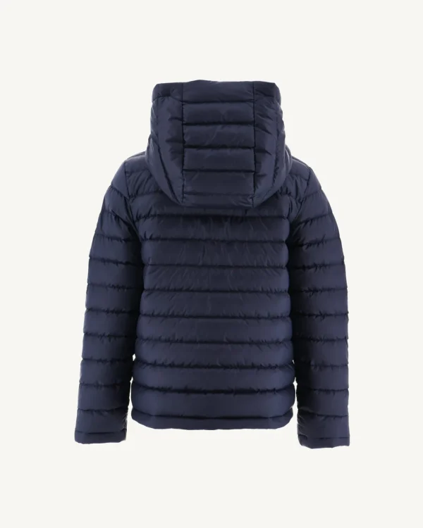 Outlet Children'S Reversible Hooded Down Jacket Navy Zurich Kids Down Jackets