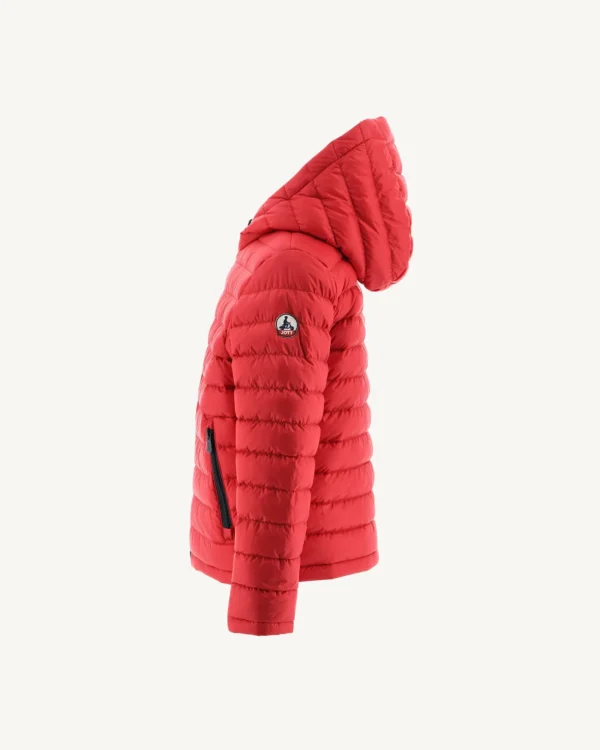 Best Children'S Reversible Hooded Down Jacket Navy/Red Zurich Kids Down Jackets