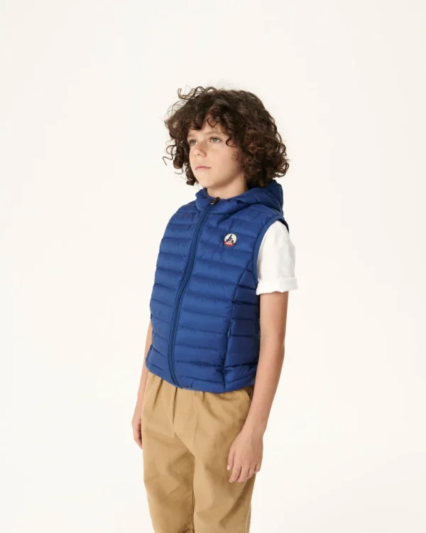 Online Children'S Sleeveless Down Jacket Dark Denim Djam Kids Down Jackets