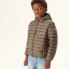 Flash Sale Child'S Lightweight Hooded Down Jacket Taupe Hugo Kids Down Jackets