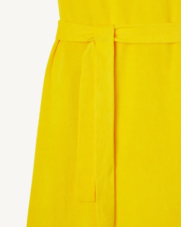 Hot Citron Ibiza Long Belted Terry Dress Women Clothes