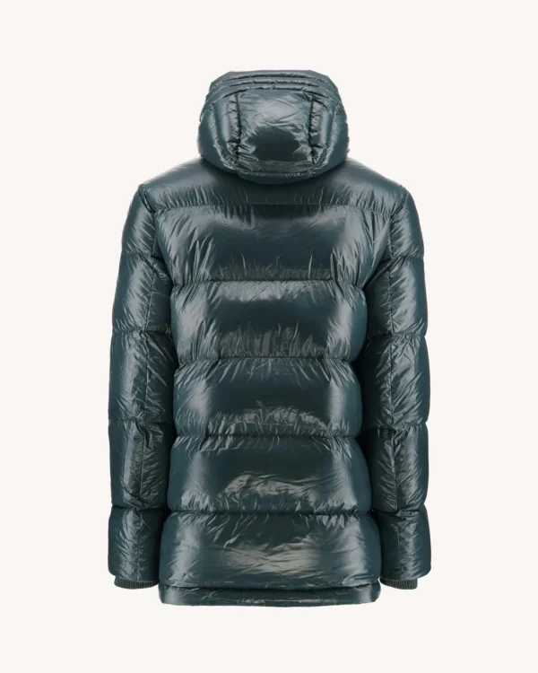 Best Sale Claus Hooded Puffer Jacket Dark Green Men Down Jackets And Jackets