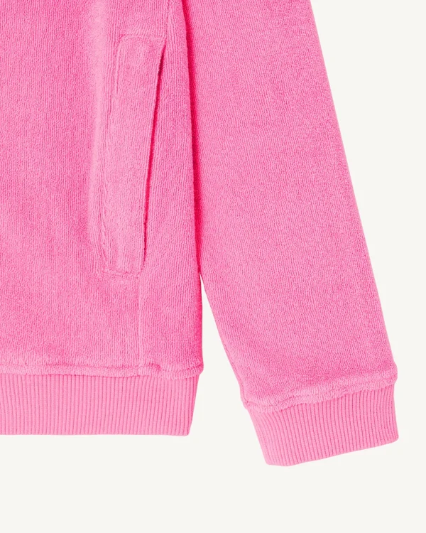 Sale Cotton Terry Zipped Jacket Intense Pink For Children Volta Kids Clothes