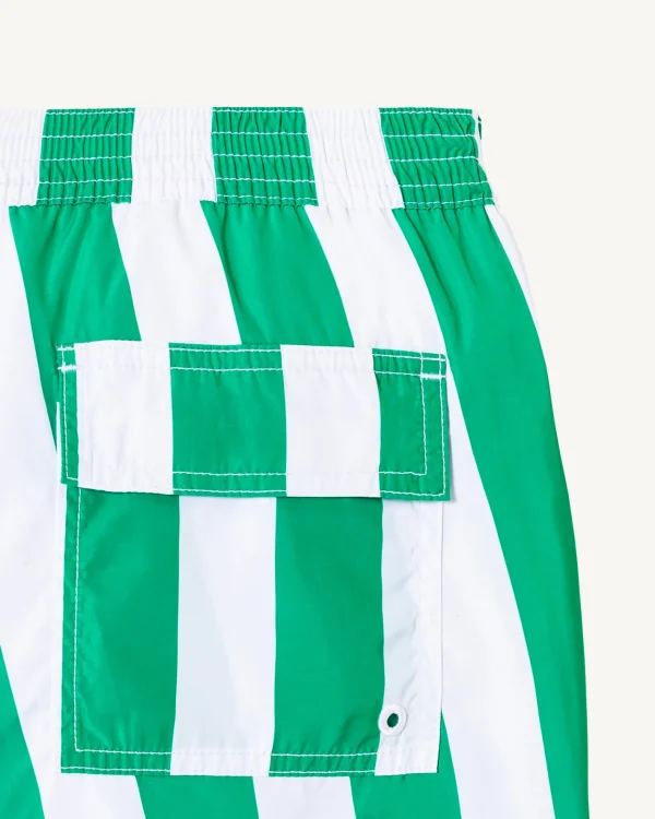 Flash Sale Deauville Green/White Stripe Swim Shorts Men Clothes