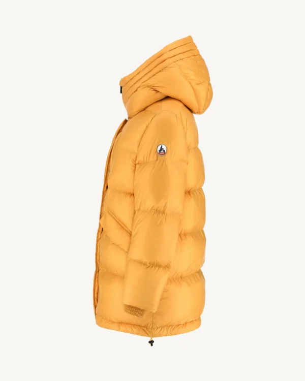 Shop Delhi Mustard Hooded Down Jacket Women Down Jackets & Jackets