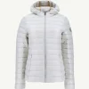 Discount Doudoune Legere A Capuche Gris Mastic Cloe Women Down Jackets & Jackets