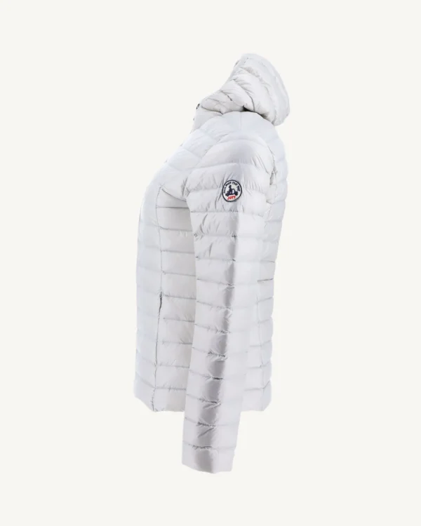 Discount Doudoune Legere A Capuche Gris Mastic Cloe Women Down Jackets & Jackets