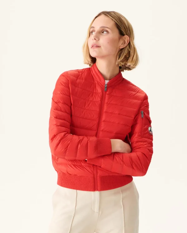 Fashion Emmy Bright Red Lightweight Down Jacket Women Down Jackets & Jackets